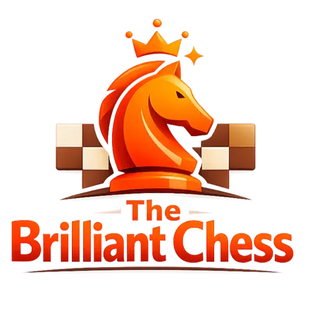 The Brilliant Chess logo held inside a carved Newari window