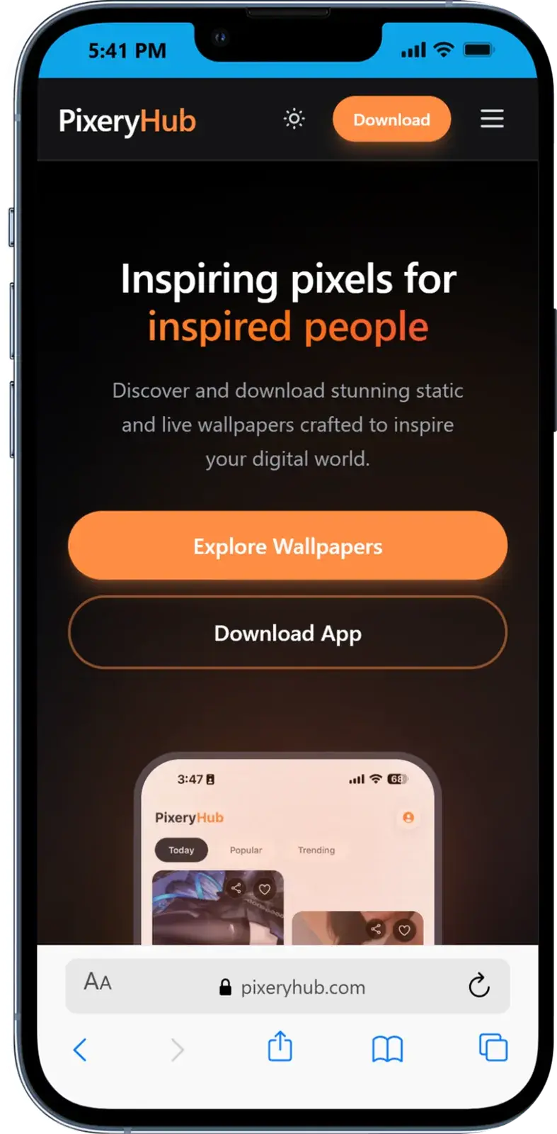 PixeryHub: Inspiring pixels for inspired people